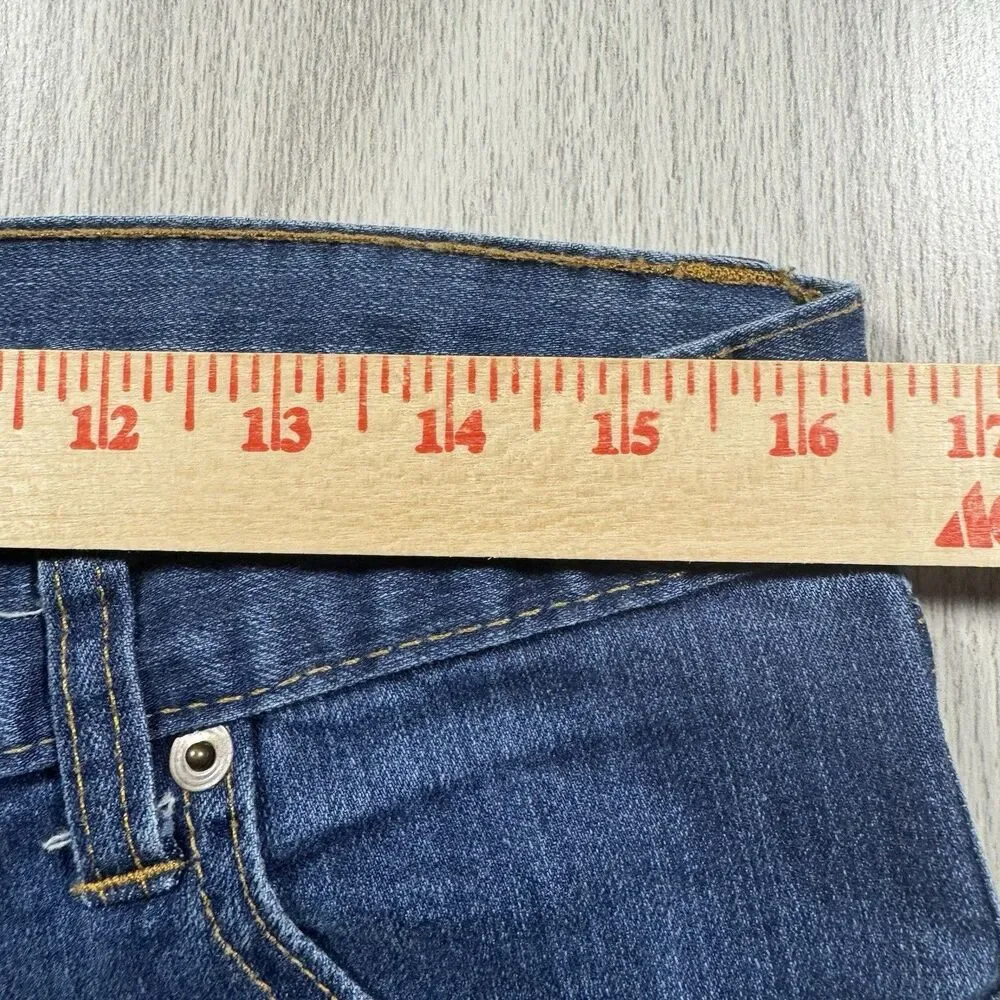 Dearborn Denim Jeans Straight Leg Women’s 33 x 29 Med Wash Stretch Made in USA